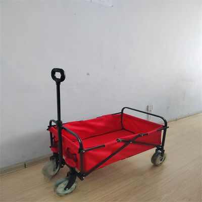 Łatwy składany wagon plażowy 600D Składany wagon z PVC na artykuły spożywcze Mały rozmiar koła