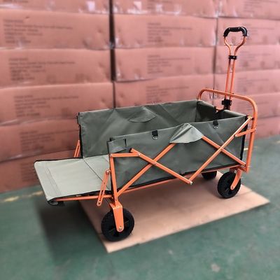 Koło PCV Pomarańczowy Składany Wagon Przenośny Wózek Plażowy Wózek Camping Wagon