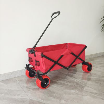 70 kg pojemność kempingowy na zewnątrz Wielkie koła składany wózek z przesuwką na plaży