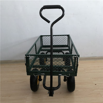 Heavy Duty 50L Garden Mesh Cart Yard Stalowa siatka Wagon Outdoor z 4 kołami