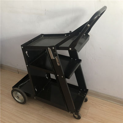 Black Iron 3 Tiers Mig Welder Cart Wózek spawalniczy na kółkach z szufladami do przechowywania zbiorników