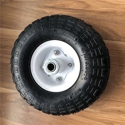 350 4 White Rim Sack Barrow Wheel 10-calowe gumowe koła taczek do wózków