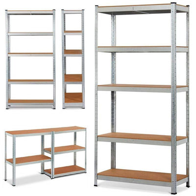 900 * 450 * 1800 Bezśrubowy regał magazynowy 5 poziomów Heavy Duty Bezśrubowy system regałów garażowych