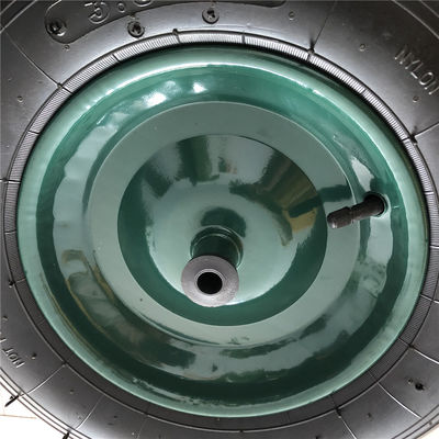 350-8 Green Steel Rim Cart Pneumatyczne koła Gumowy wózek pneumatyczny Opony Taczka