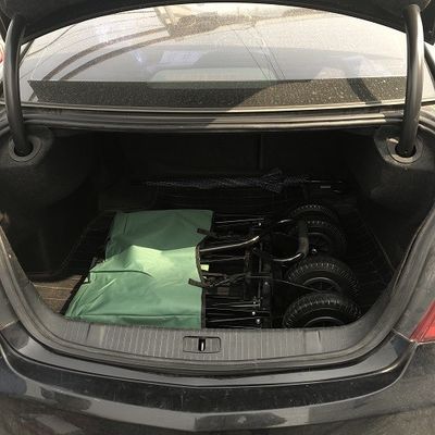 Rekreacyjny składany wagon plażowy Zielony wagon użytkowy z kołem pneumatycznym 80 kg