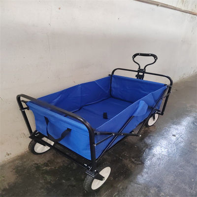Metalowy składany wagon plażowy Utility Składany wagon z tkaniny 600D na artykuły spożywcze