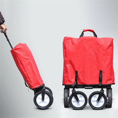 Modny składany wózek ogrodowy Outdoor Utility Czerwony składany wagon