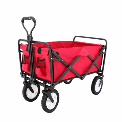 Modny składany wózek ogrodowy Outdoor Utility Czerwony składany wagon