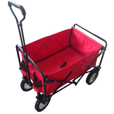 Modny składany wózek ogrodowy Outdoor Utility Czerwony składany wagon