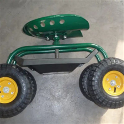 Stalowy wózek ogrodowy Rolling Work Seat Steerable Rolling Work Seat Metal Scooter Cart