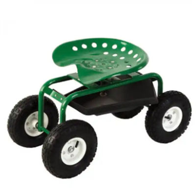 Stalowy wózek ogrodowy Rolling Work Seat Steerable Rolling Work Seat Metal Scooter Cart