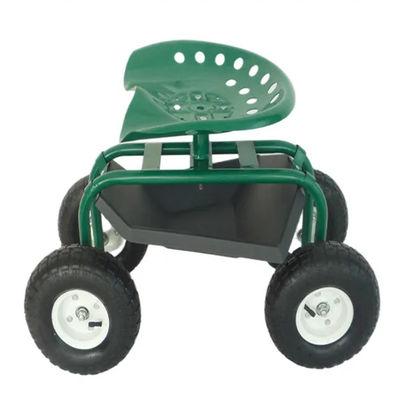 Stalowy wózek ogrodowy Rolling Work Seat Steerable Rolling Work Seat Metal Scooter Cart