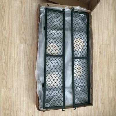 50L Utility Mesh Steel Garden Cart Składany wózek użytkowy z wyjmowanymi bokami i kółkami o rozmiarze 4,10/3,50-4 cali
