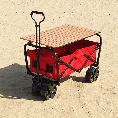 Szerokie koła Praktyczny składany wózek plażowy Spawanie Przemysłowy składany wagon