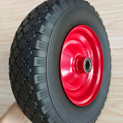 3.50-6 Opona Red Steel Rim Sack Barrow Gumowe pneumatyczne koła do wózka 10 cali