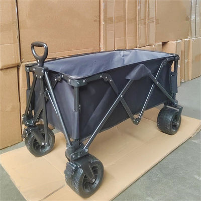 Niestandardowa tkanina Koło PU Camping Outdoor Składany wózek ręczny Wagon