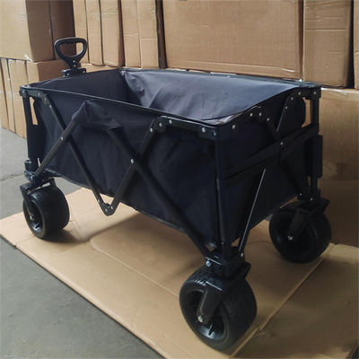 Niestandardowa tkanina Koło PU Camping Outdoor Składany wózek ręczny Wagon