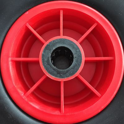 300-4 Red Rim Gumowe koło 10-calowa opona Wózek ogrodowy Taczki Pneumatyczne koła