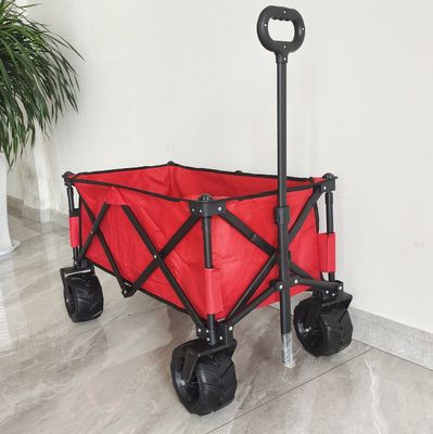 Regulowany uchwyt typu O Składany wagon Pu Wide Wheel Składany plażowy wózek kempingowy