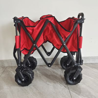 Regulowany uchwyt typu O Składany wagon Pu Wide Wheel Składany plażowy wózek kempingowy