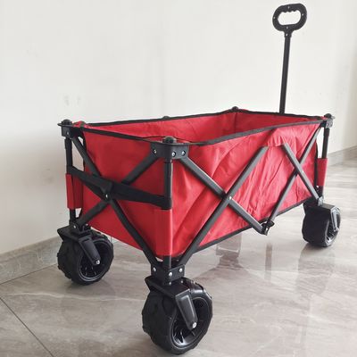 Regulowany uchwyt typu O Składany wagon Pu Wide Wheel Składany plażowy wózek kempingowy