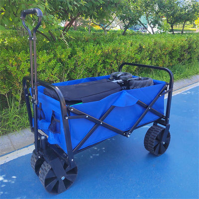 Handcart Składany wózek Wózek na zakupy z kołami Regulowany składany wagon