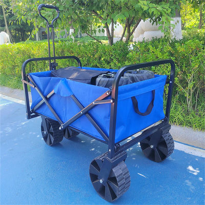 Handcart Składany wózek Wózek na zakupy z kołami Regulowany składany wagon