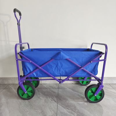 Dwuwarstwowy wózek kempingowy z tkaniny 8-calowe koło z PCV Przenośny wózek ręczny Składany wagon