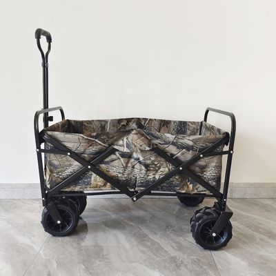 Wytrzymały składany wózek ogrodowy 160LB Załaduj 4 koła Camping Beach Trolley