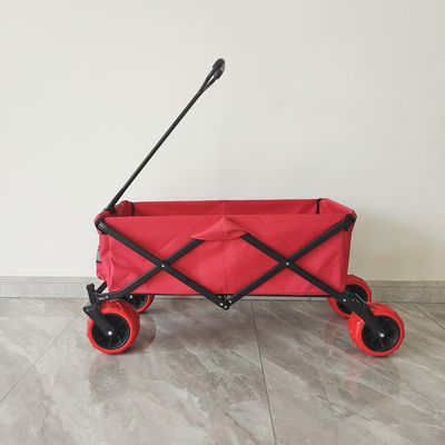 70 kg pojemność kempingowy na zewnątrz Wielkie koła składany wózek z przesuwką na plaży