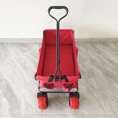 70 kg pojemność kempingowy na zewnątrz Wielkie koła składany wózek z przesuwką na plaży