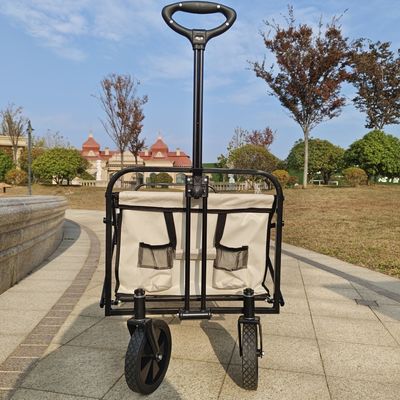 Biały rozszerzony czterokołowy kemping ogród składany wózek trzymający składany stół koło PVC