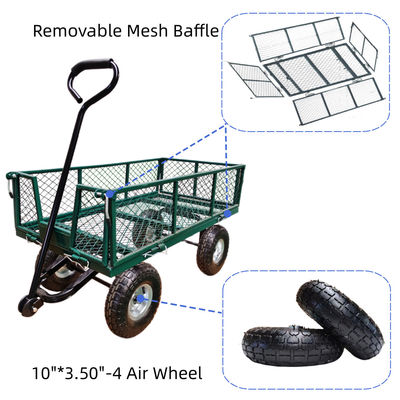 Irononton Steel Garden Cart 440 lb Pojemność ciężka ciężarówka do wyrzucania odpadów