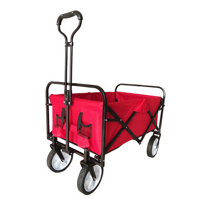 Złożony wagon ogrodowy PVC Koła wąskie Koło rozciągające uchwyt