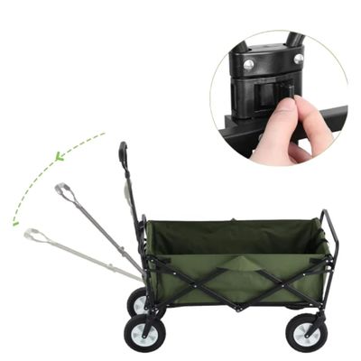 Materiał stalowy składany wózek wagonowy podwójny 600D Oxford PVC